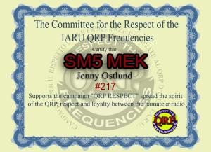qrp respect SM5MEK 217